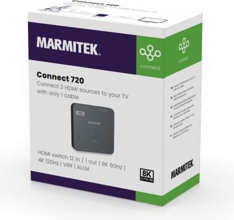 Produktbild Marmitek HDMI-Umschalter Connect 720 – 2/1 (8K/60Hz)