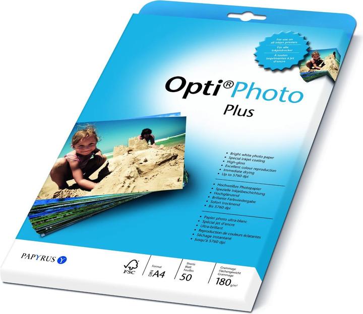 Image du produit Papyrus Opti Photo Plus, 50 feuilles (180 g/m², A4, 50 x)