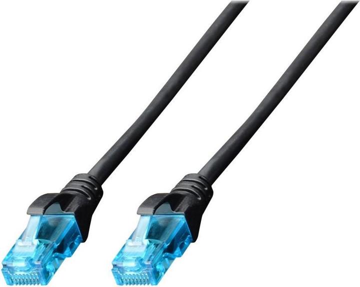 Actual product image Digitus CAT5e U-UTP Patchk.,5m, SW (U/UTP, CAT5e, 5 m)