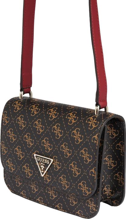Actual product image Guess Noelle, 4G Logo, Textile Crossbody Bag, Brown, hwql78 79780, 18.5 x