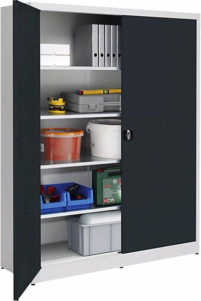 Image du produit Mauser Armoire à portes battantes Jumbo, largeur 1500 mm, 4 tablettes, profondeur 600 (150 cm, 195 cm)