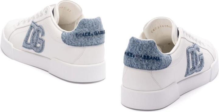 Actual product image Dolce & Gabbana portofino light in leather white and light blue (42)