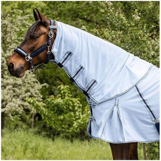 Waldhausen Fliegen-Halsdecke Protect für Pferde Dunkelblau Warmblut
