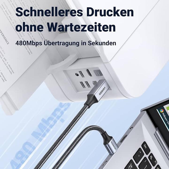 Actual product image Ugreen USB A – USB B (3 m, USB 2.0)