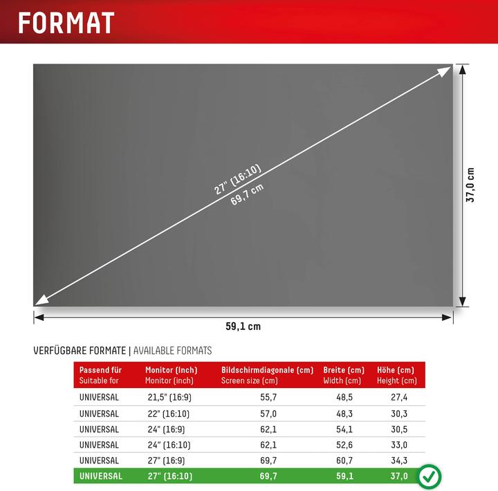 Produktbild Displex Privacy Safe, Desktop Monitor Blickschutzfilter (27.44", 16 : 10)