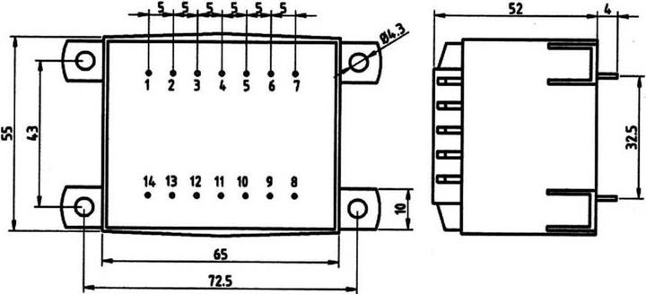 Produktbild Weiss Elektrotechnik EI 60-Printtransformator 25 VA