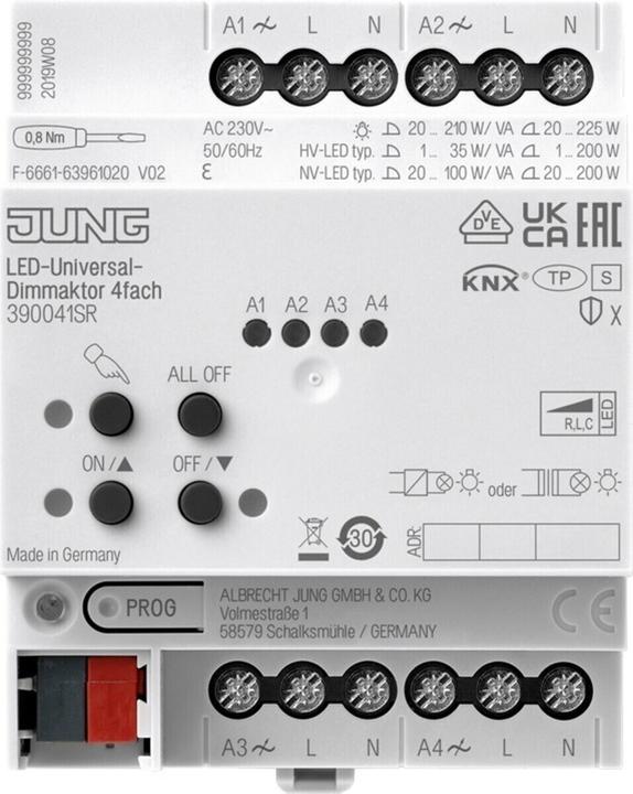Actual product image JUNG KNX universal dimming actuator (Dimming actuator)