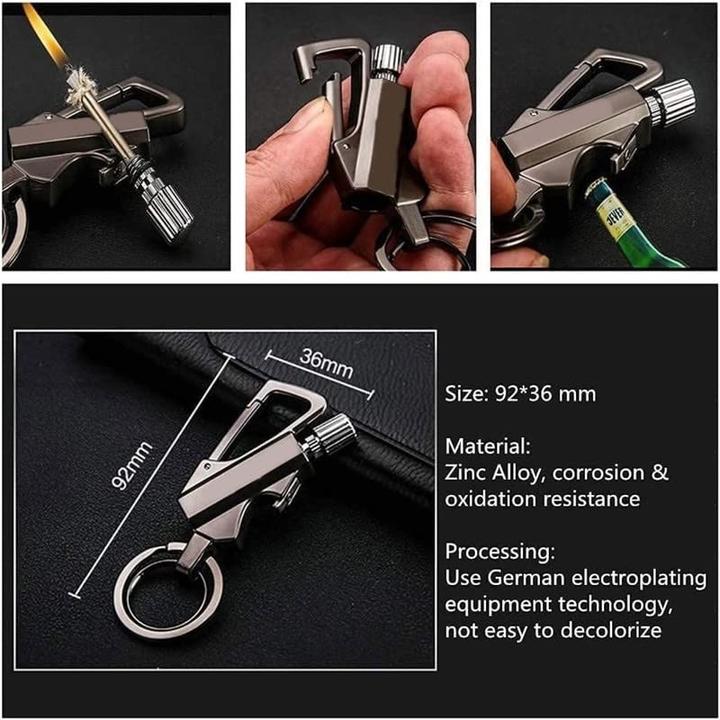 Actual product image Swissdetector Briquet original - Silex - Allumette multifonction 3 en 1- Silver