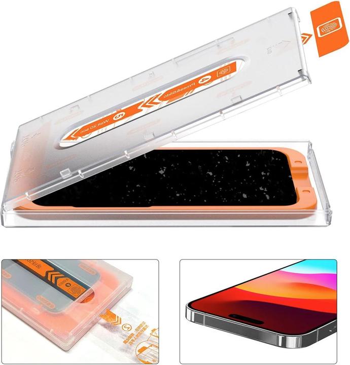 Image du produit PhoneLook Vitre de protection intégrale avec système de montage automatique anti-bulles et anti-poussière 3D (1 pièce(s), Realme 12 Pro+, Apple iPhone 12)