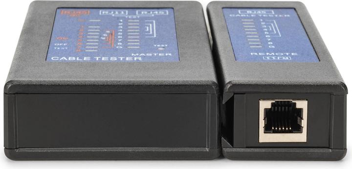 Immagine prodotto Digitus Tester per cavi, rete, RJ45, unità principale del tester monofacciale, remoto, tester PoE, con
