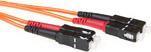 Image du produit 0.5 meter LSZH Multimode 62.5/125 OM1 fibre patch cable duplex with SC connectors (CAT6a, 0.50 m)