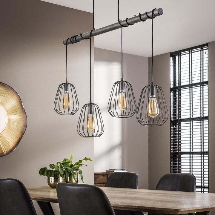 Actual product image famlights Madeleine in metal in silver 4xE27 (E27)