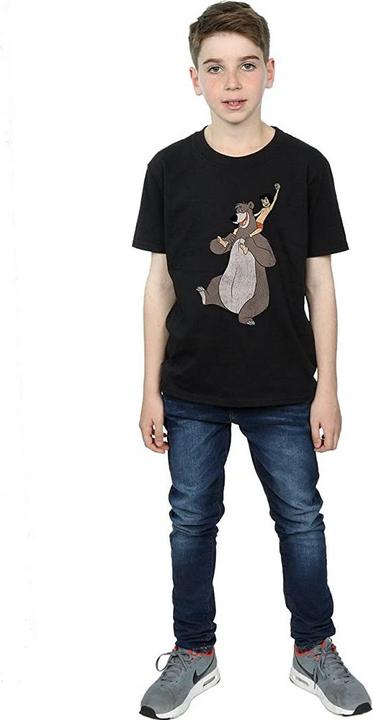 Immagine prodotto Disney Classica TShirt da ragazzo con Mowgli e Baloo in cotone (128)