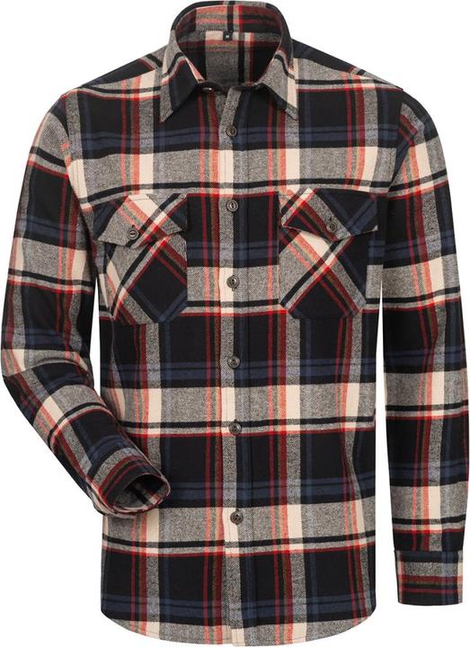 Craftland Flanellhemd TURRELL Grösse XL schwarz/marine/beige/rot kariert (XL)