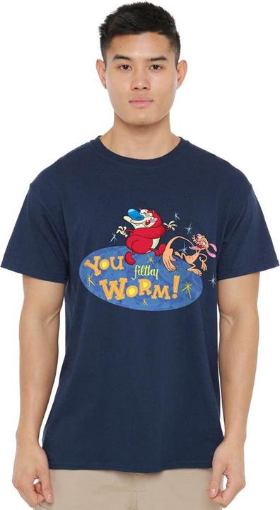 Immagine prodotto Ren & Stimpy You Filthy Worm! Maglietta Uomo (4XL)