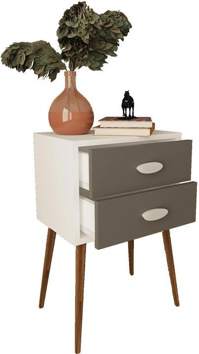 Actual product image VCM Holz Beistelltisch Nachttisch Singol XXL (45 x 30 x 70 cm)