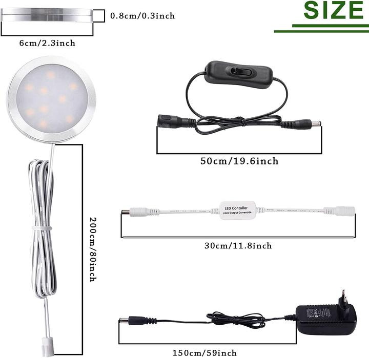 Produktbild Aiboo 6x LED Unterbauleuchten mit Fernbedienung (3600 lm)