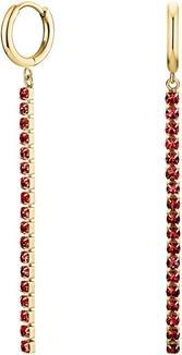 Image du produit Rosefield Charming Gold-Plated Earrings With Red Crystals Tennis Jetsg-J919