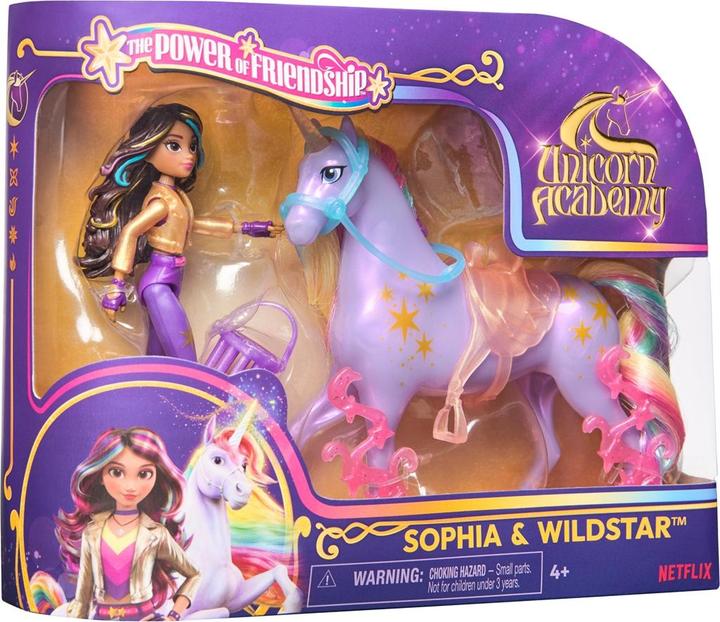 Image du produit Unicorn Academy - Sophia et la licorne Wildstar (avec une vraie crinière et queue et une brosse)