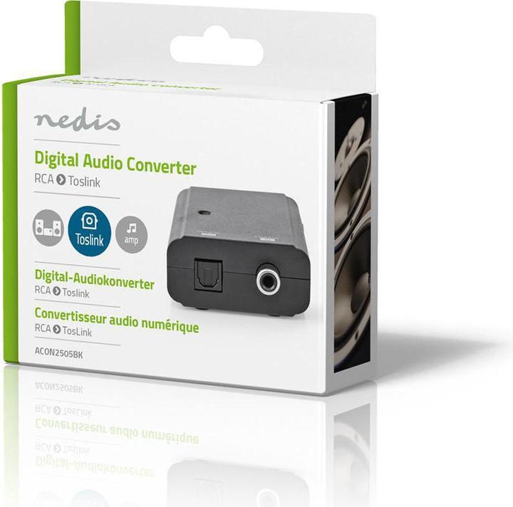 Produktbild Nedis Digital Audio Converter - 1-Weg - Anschlüsse - Eingang: 1x S/PDIF - Anschlüsse - Ausgang: TosL