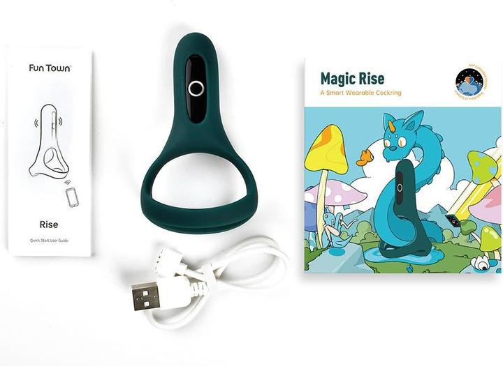 Actual product image Magic Motion Rise Smart Wearable Cockring Green (3.70 cm)