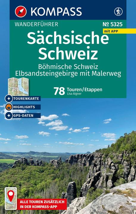 Produktbild Wanderführer Sächsische Schweiz, Böhmische Schweiz, Elbsandsteingebirge mit Malerweg, 78