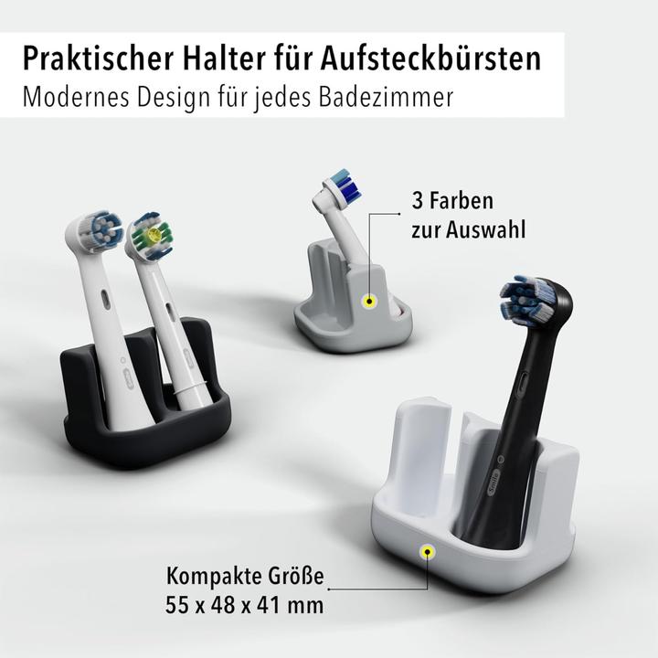 Produktbild Qikfresh Aufsteckbürstenhalter 2er Grau (Zahnbürstenhalter)