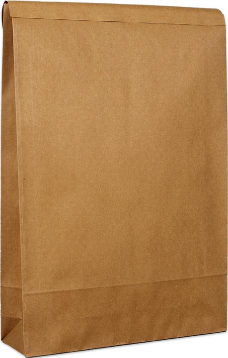 Actual product image Elco Shipping bag brown with block bottom 100gm2 300x80x430+110mm, 200 pcs. (200 x)