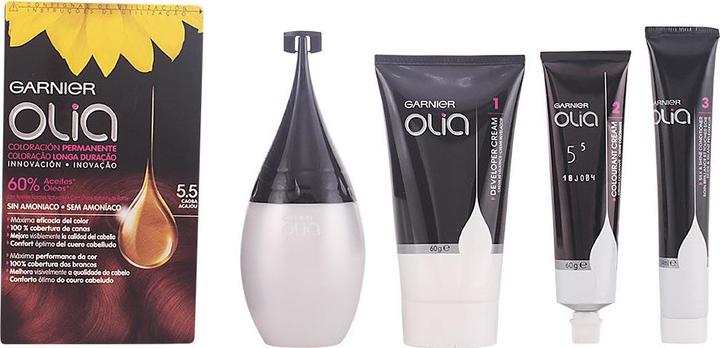 Actual product image Garnier OLIA Coloración Permanente #5,5 Caoba 4 pz (5.5 Mahogany)