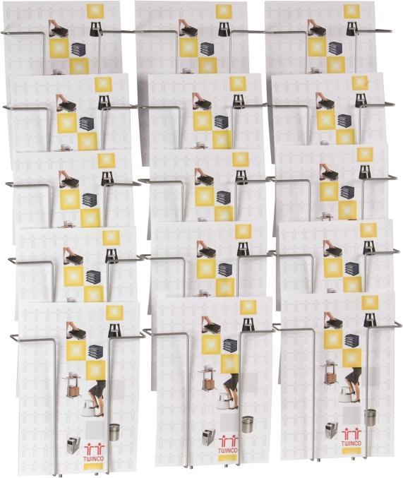 Twinco Brochure holder H780xW710xD75mm no. of compartments 15 wire (A4)