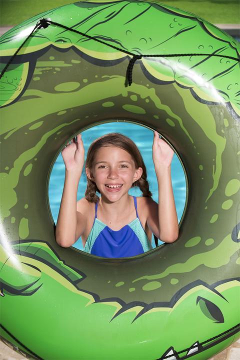 Actual product image Bestway Inflatable Swim Ring River Gator F1.19m, Black, Orange, Swim ring, Image, Vinyl, 12 yr(s), C