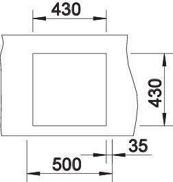 Produktbild Blanco Claron 400-U (Unterbauspüle, 44 cm, 44 cm)