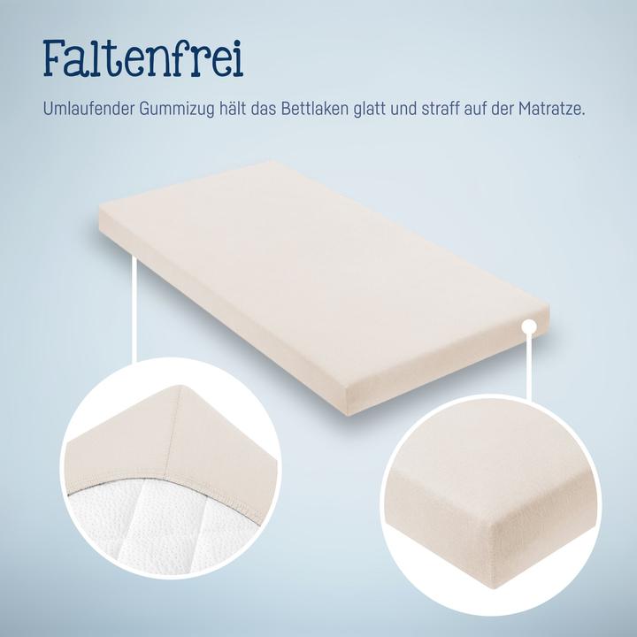 Produktbild Julius Zöllner Jersey Spannbettlaken für Babymatratzen 60x120 bis 70x140cm, shell