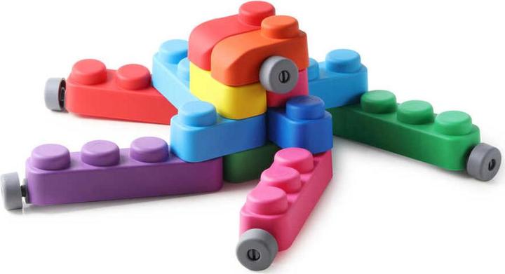 Immagine prodotto Montessori Giocattoli, giocattoli educativi, blocchi morbidi e ruote - 21 blocchi e 16 ruote