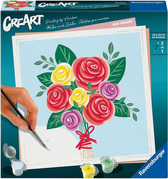 Produktbild Ravensburger CreArt - Malen nach Zahlen 25520 - Rosenstrauss - ab 12 Jahren