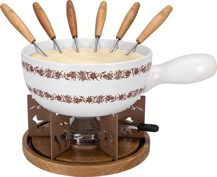 Image du produit Nouvel Set à fondue au fromage "Rayures d'edelweiss (Fondue au fromage)
