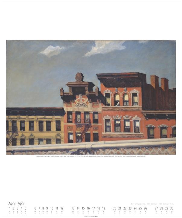 Produktbild Edward Hopper Kalender 2026 (46 x 55 cm, Deutsch, Englisch)