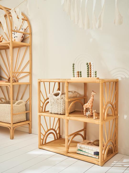 Produktbild Vertbaudet Kinderzimmer Regal SONNENSCHEIN aus Rattan, 4 Fächer