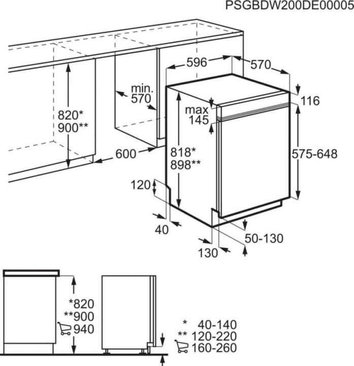 Actual product image AEG FEE83806PM Integrated Dishwasher - 60cm ( EEK: D / Scale A to G ), 911424479
