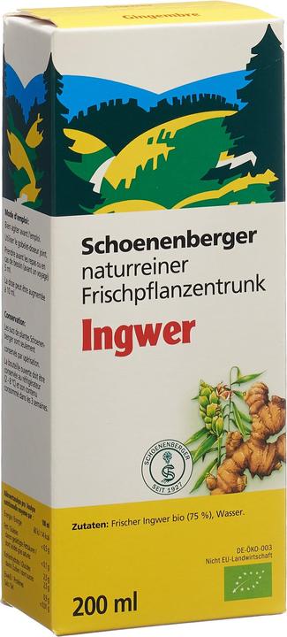 Schönenberger Ingwer naturreiner Frischpflanzentrunk Bio Saft (1 Stück, Flüssigkeit, 436 g)