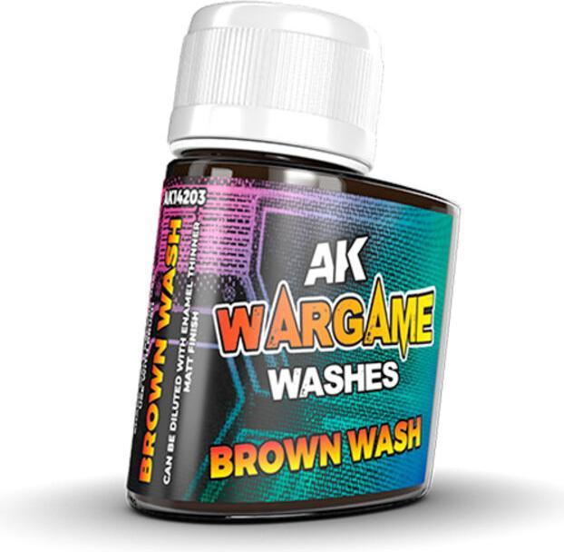 Actual product image AK Interactive Pot de Wash For Wargame - Brown Wash (35 ml)
