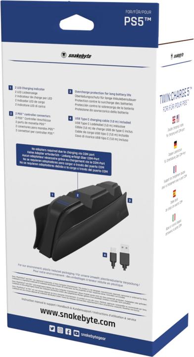 Produktbild Snakebyte Twin Charge 5 (PS5)