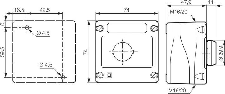 Actual product image Baco IP66 spring return start station