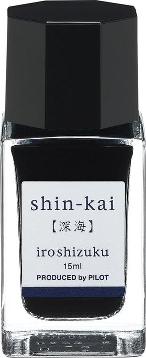 Actual product image Pilot Encre Iroshizuku Mini 15ml - SHIN-KAI (Inkwell, Dark Blue)