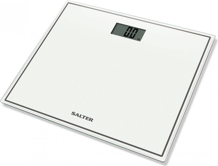 Salter 9207 WH3R Compact Glass Electronic Bathroom Scale - Baltas (150 kg)