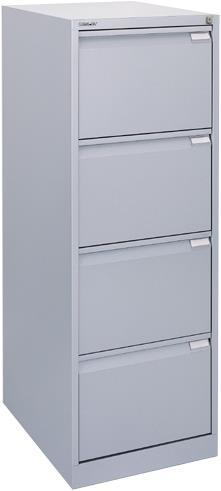 Produktbild Bisley einbahniger Hängeregistraturschrank mit 4 Schubladen (41.5 x 62 x 132 cm)