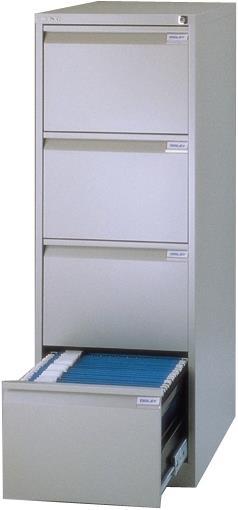 Produktbild Bisley einbahniger Hängeregistraturschrank mit 4 Schubladen (41.5 x 62 x 132 cm)