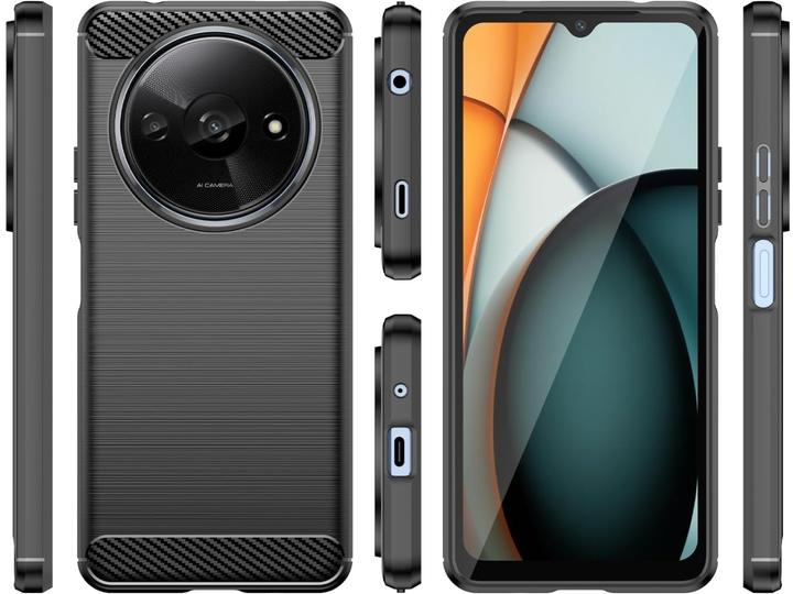 Actual product image Screenguard Xiaomi Redmi A3 Case Carbon Brushed Soft TPU (Xiaomi Redmi A3)