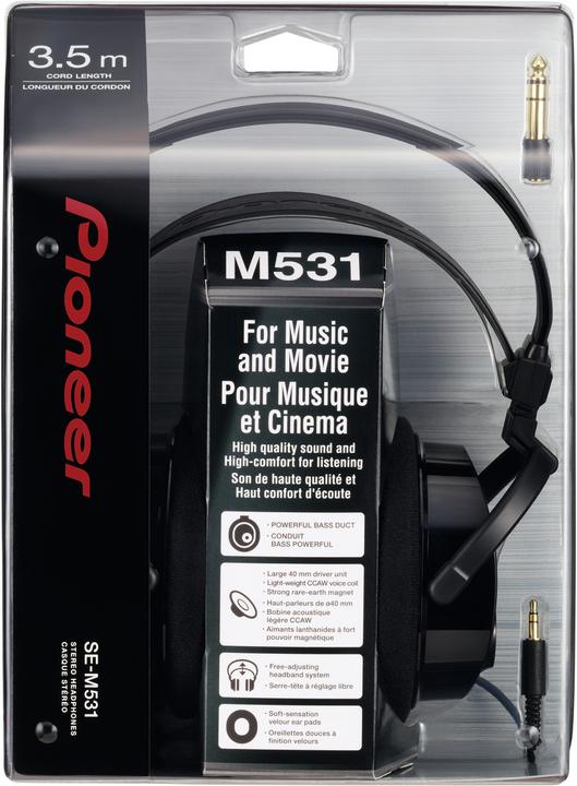 Image du produit Pioneer Casque SE-M531 avec bandeau auto-réglable (Filaire)