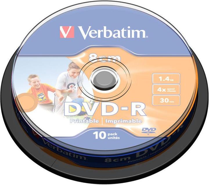 Produktbild Verbatim Mini-DVD-R, 4x, 1.46GB, 10er Spindel (10 x)